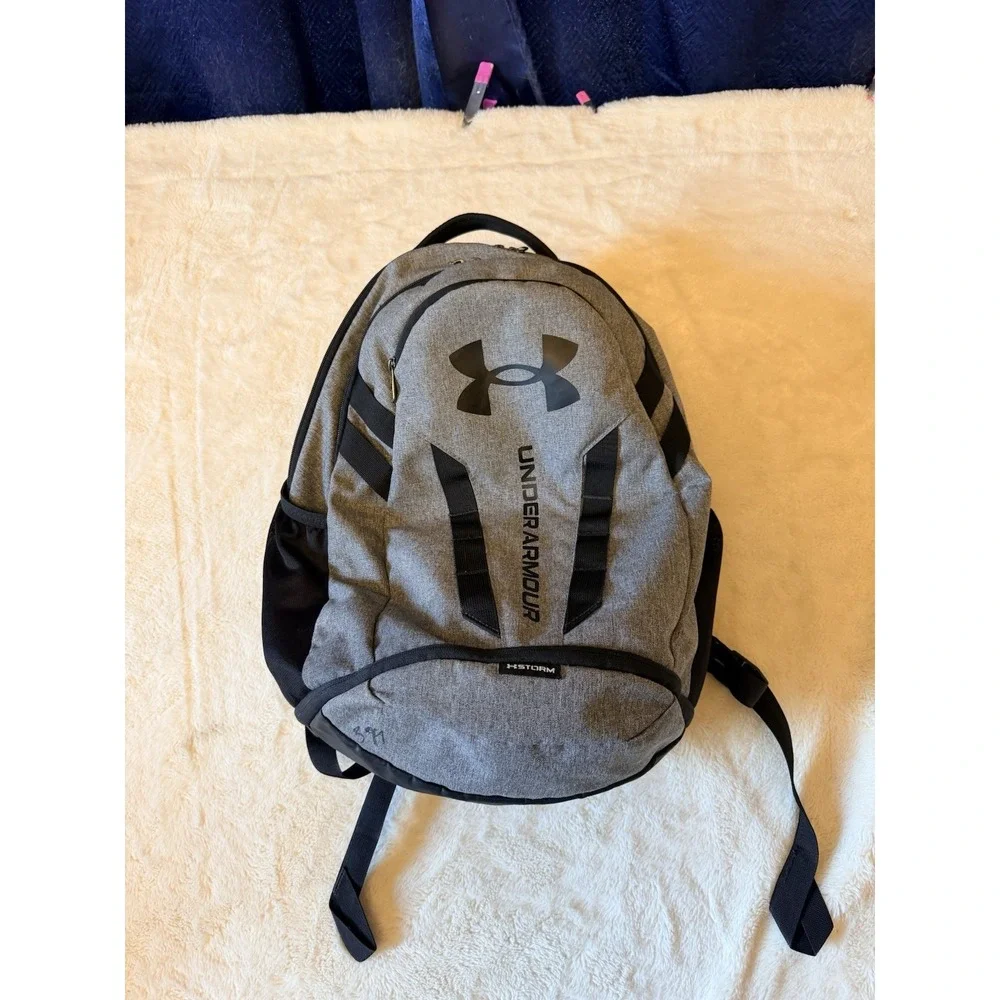 Under Armour Hustle 5.0 Backpack 1361176 002 Gray/Black